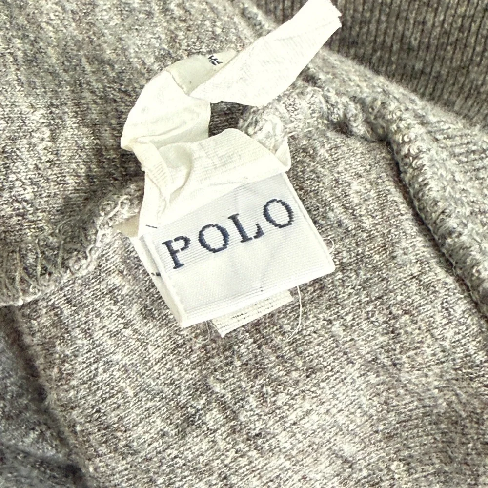Polo Ralph Lauren Mens Full Zip Hoodie Gray Heather Medium Preppy Y2K Old‎ Money